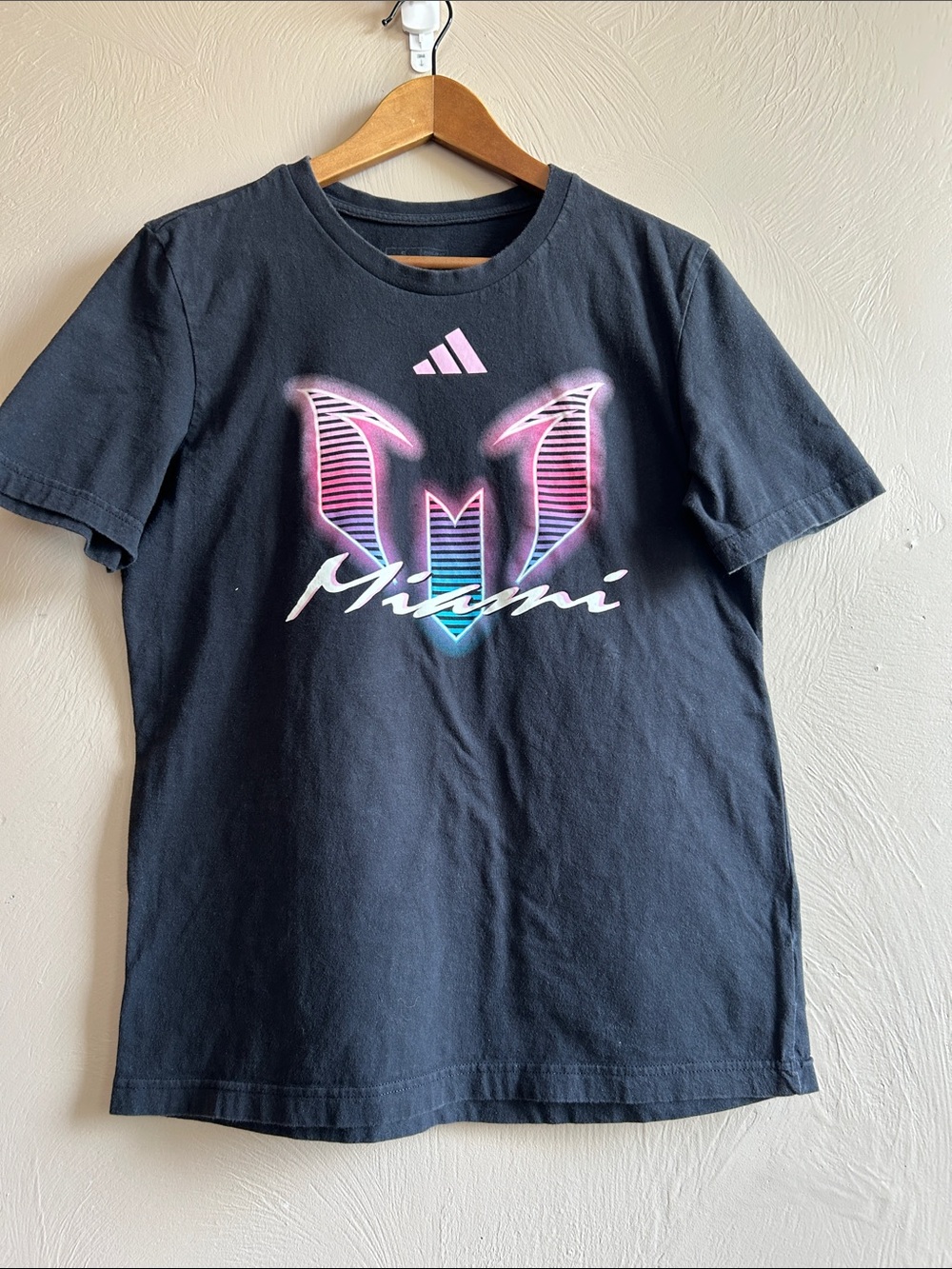 Lionel Messi + Adidas Inter Miami Neon Lights Collection Tee. Size Small. #MLS.